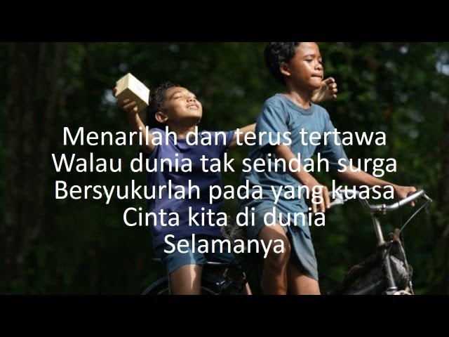 Nidji - laskar pelangi (lirik) class=