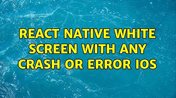 React Native White screen with any crash or error iOS