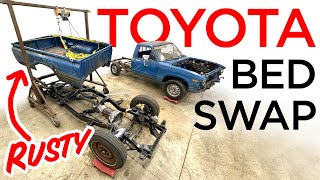 How to: Remove a VERY Rusty Toyota Pickup Truck Bed