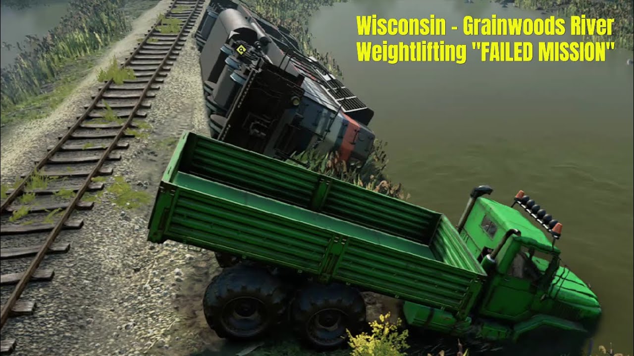 Wisconsin, Grainwoods River - Weightlifting "FAILED MISSION" - SnowRunner Play Through Part 515
