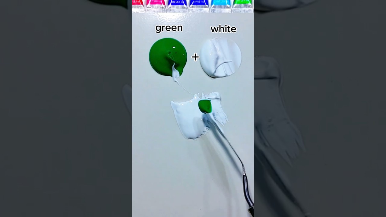 What color is expected after mixing white + green?🤔 