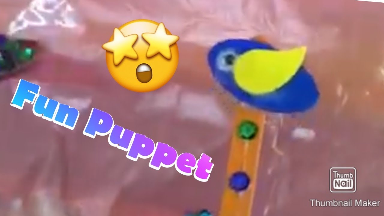 How to make a stick puppet easy bird stick puppet - YouTube