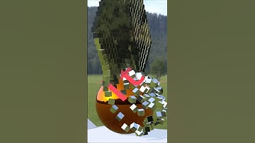 Blender Physics: 1kg vs 1t Ball Destruction 物理演算シミュレーション #shorts