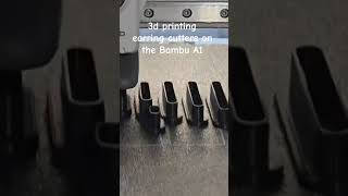 3d printing thin, rounded rectangle, clay earring cutters on the Bambu A1 #claycutters  #claytools