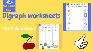 Digraph worksheets #kiddiecloud #shorts #kidsworksheets