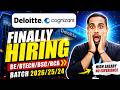 Deloitte BE/Btech Hiring | Cognizant &amp; Zoho Hiring | Batch 2026/2025/2024
