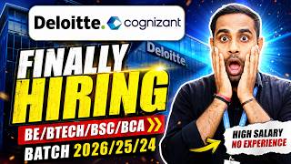 Deloitte BE/Btech Hiring | Cognizant & Zoho Hiring | Batch 2026/2025/2024