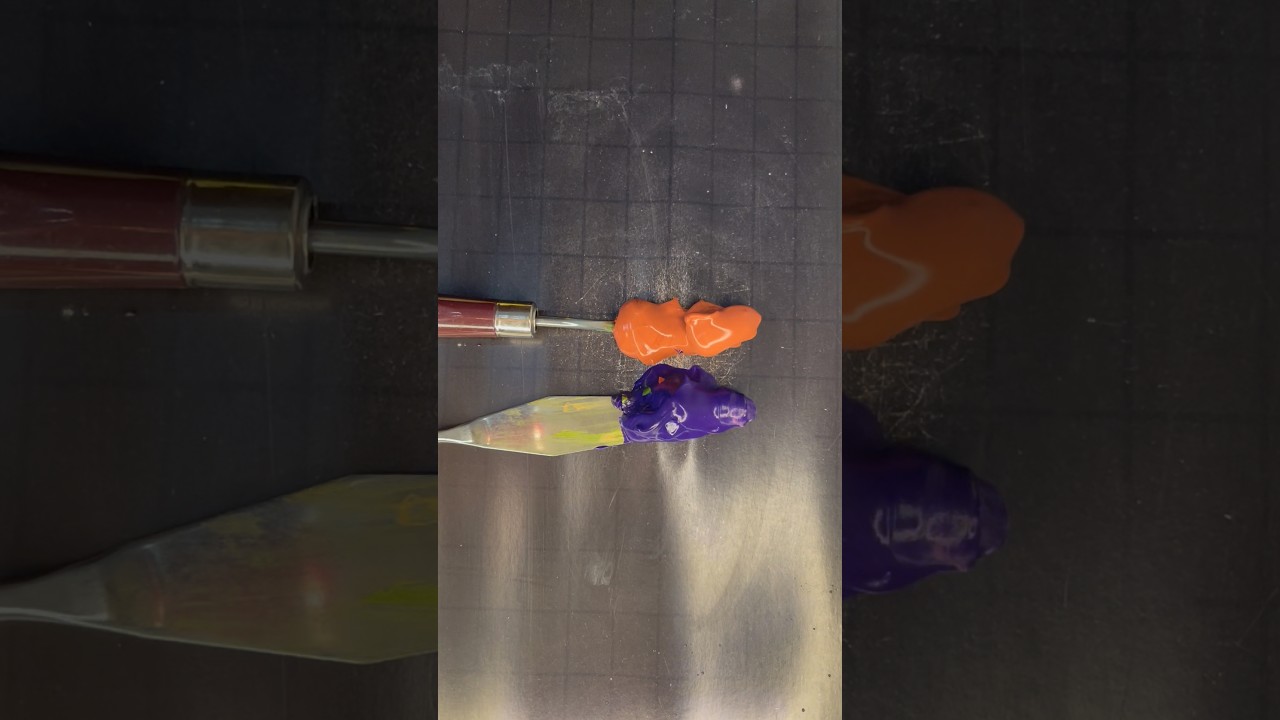 Mixing purple and orange Color #asmrvideo #satisfying #colormixing #originalsound