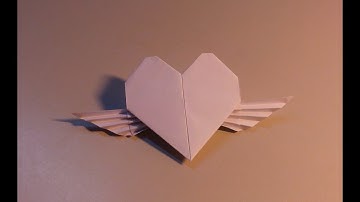 Gấp giấy Origami: Gap trai tim - Cách Gấp trái tim có cánh giấy