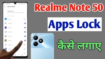 How to lock apps in Realme note 50/Realme note 50 me app lock kaise kare/app lock setting