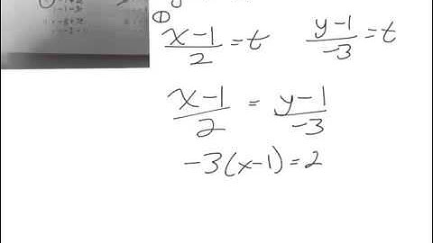 MCV4U - scalar equation of line from parametric