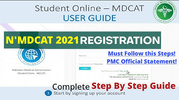 PMC❗NMDCAT 2021 Registration Guidelines Announced | NMDCAT 2021 Registration | PMC Registration Open