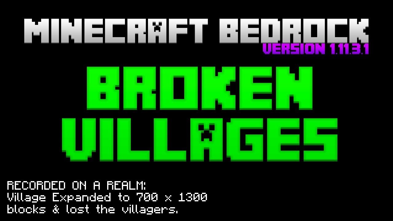 BROKEN VILLAGES BUGS | Minecraft Bedrock Edition (MCBE) | NEEDS FIX URGENTLY