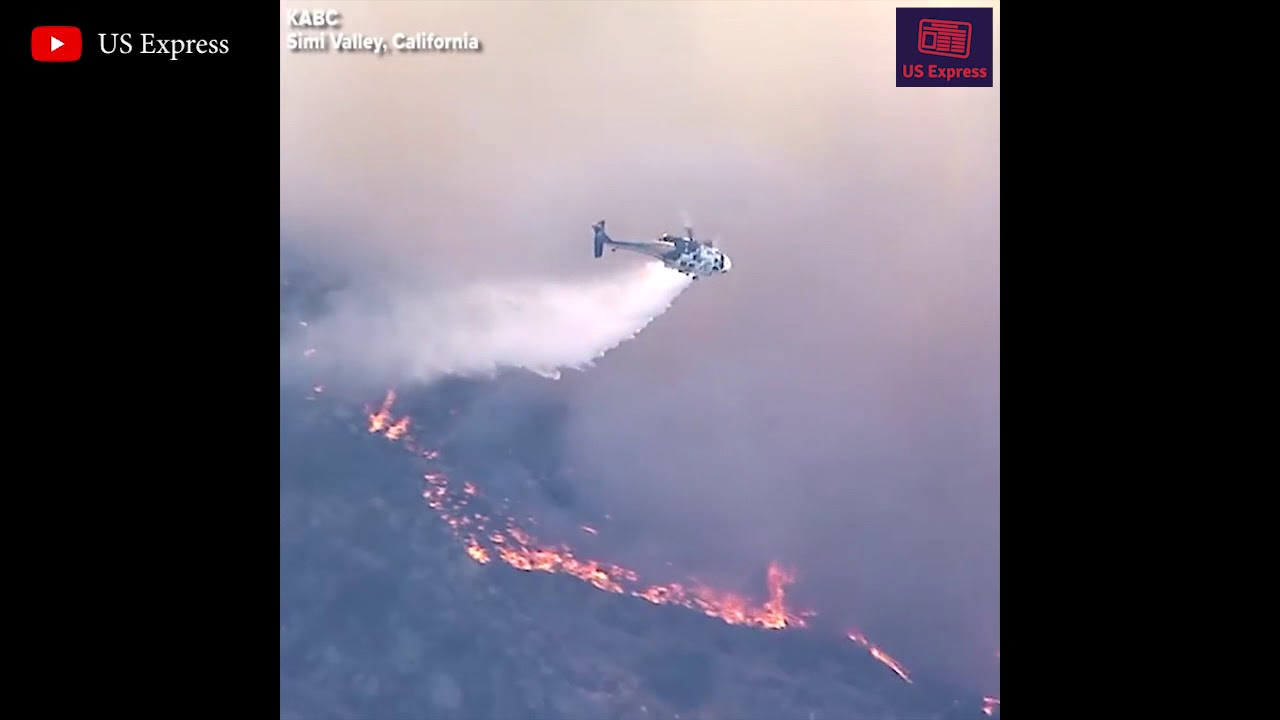 Brush fire breaks out near Southern California freeway - YouTube