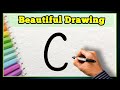 Convert c into beautiful drawing  simple drawing for beginners drawing ideas  meaningful drawing