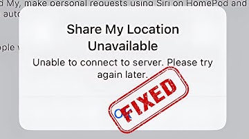 Fixed✅ Share My Location Unavailable On iPhone |Unable To Connect To Server Please Try Again Later !