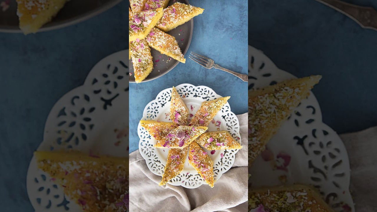 Iranian Saffron Syrup Cake