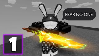 So I used THE NEW BARBUNNY KIT SKIN and Destroyed Doubles ALONE.. (Roblox Bedwars)