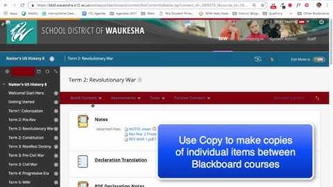 Copying Content Between Blackboard Courses