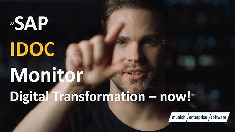 SAP IDoc Monitor ▶ The easiest way to automate your work ▶ munich enterprise software (Belize)