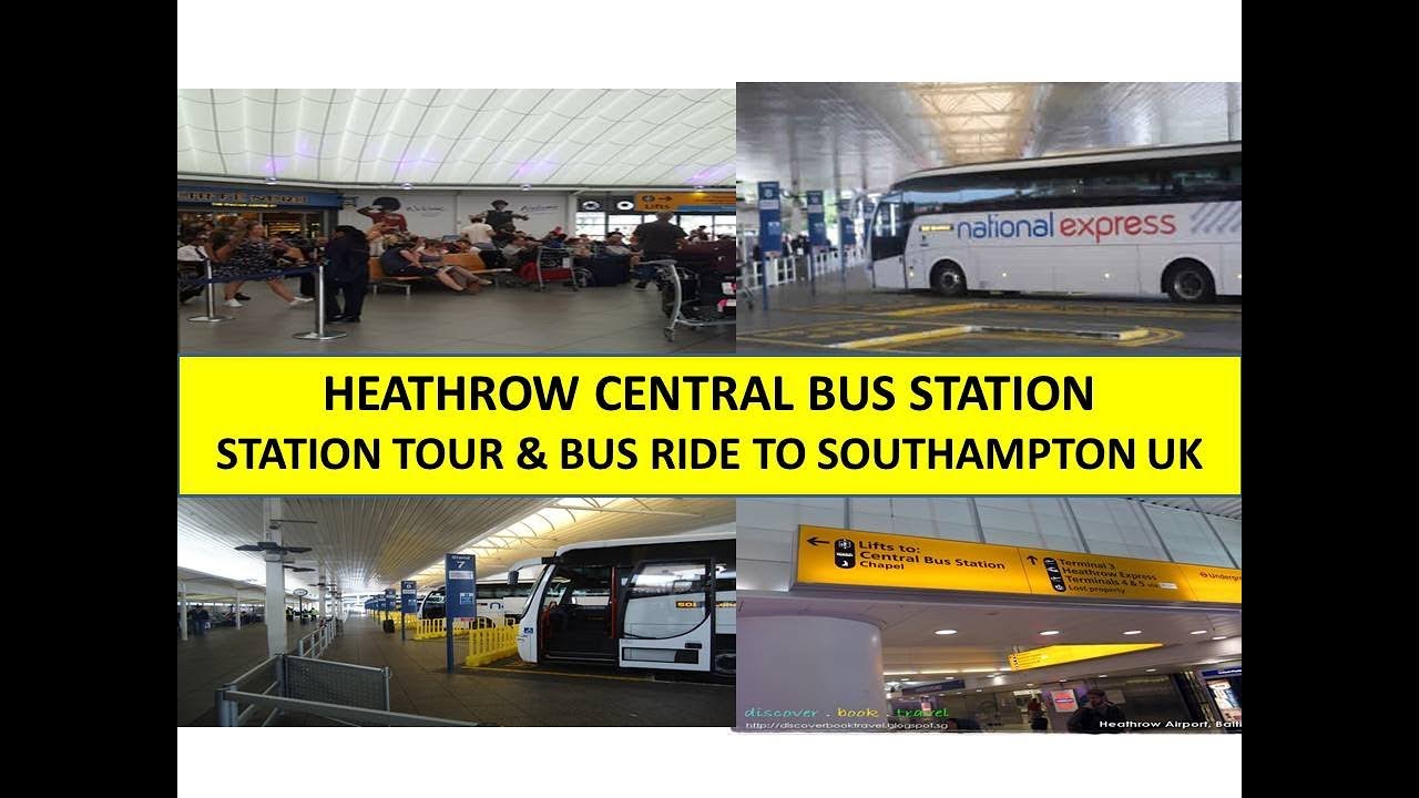 London Heathrow Central Bus Station, National Bus Experience to Southampton  - YouTube