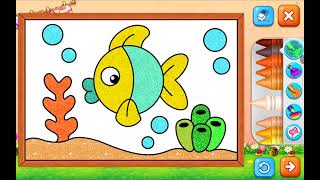 Cute Fish Coloring for Kids 🐠🌊 | Easy Ocean Animal Drawing & Coloring Fun