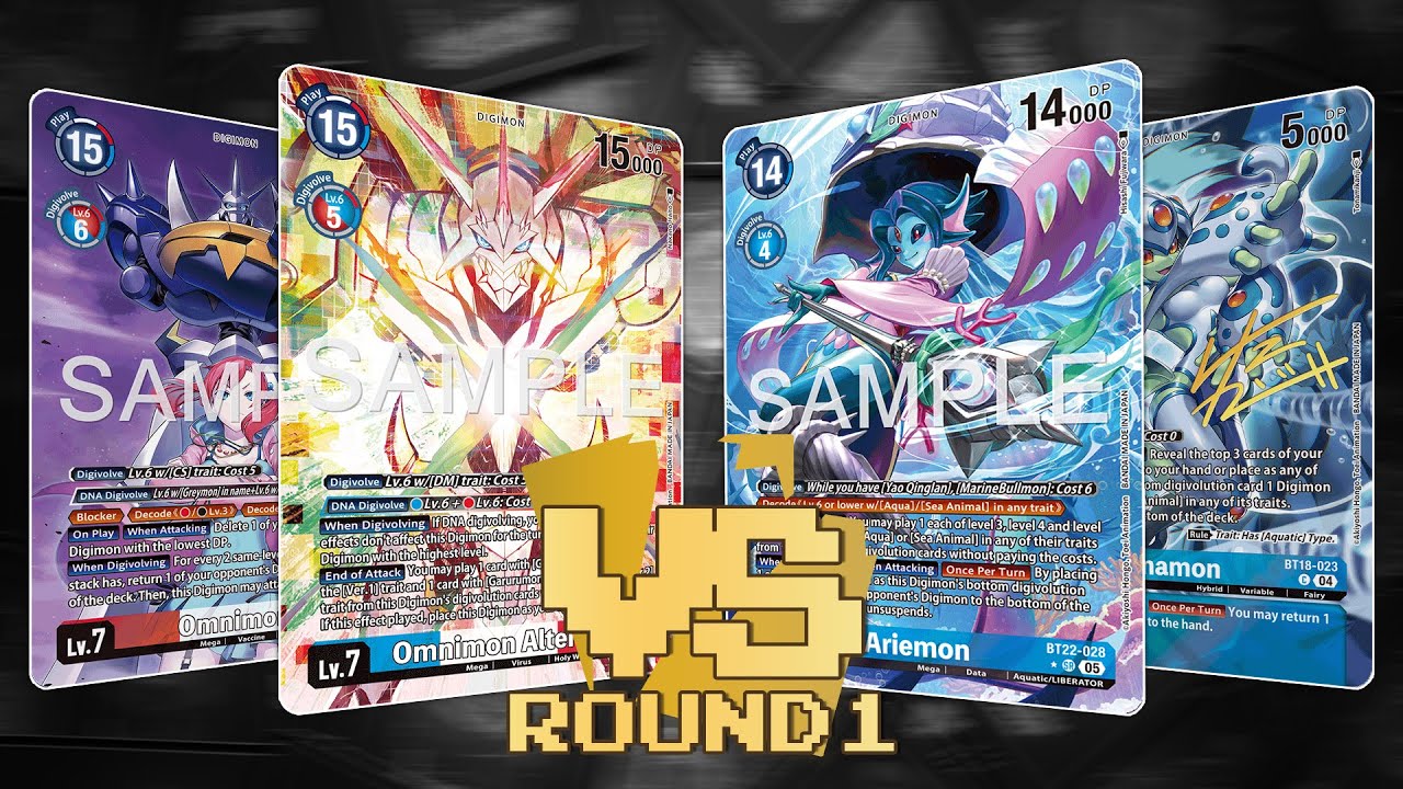 Omnimon Vs Ariemon | BT23 | Digimon Card Game - YouTube