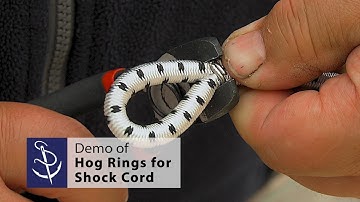 Installing Hog Rings on Shock Cord