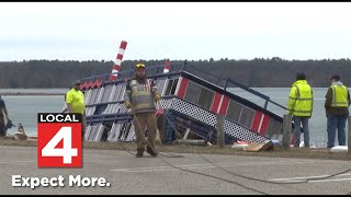 Recovery of sunken Michigan riverboat stalled due to environmental concerns