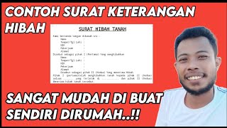 Contoh Cara Membuat Surat Hibah Tanah Keluarga - Surat Surat Desa