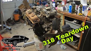Tearing Down the 318 for the Budget HorsePower 1972 Plymouth Satellite Sebring