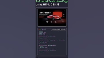Animated tesla landing page using html css js awesome Next level slider hero