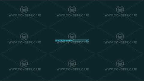 Animated HUD infographic element loading progress bar