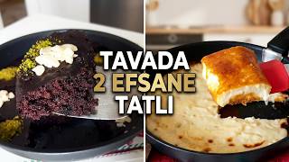 Tek Videoda 2 Efsane Tatlı! 😍 Tavada Yalancı Kazandibi & Islak Kek Yapımı