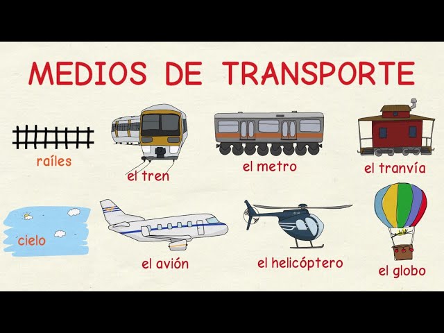 Aprender español: Los medios de transporte 🚗🚌🚅 (nivel básico)