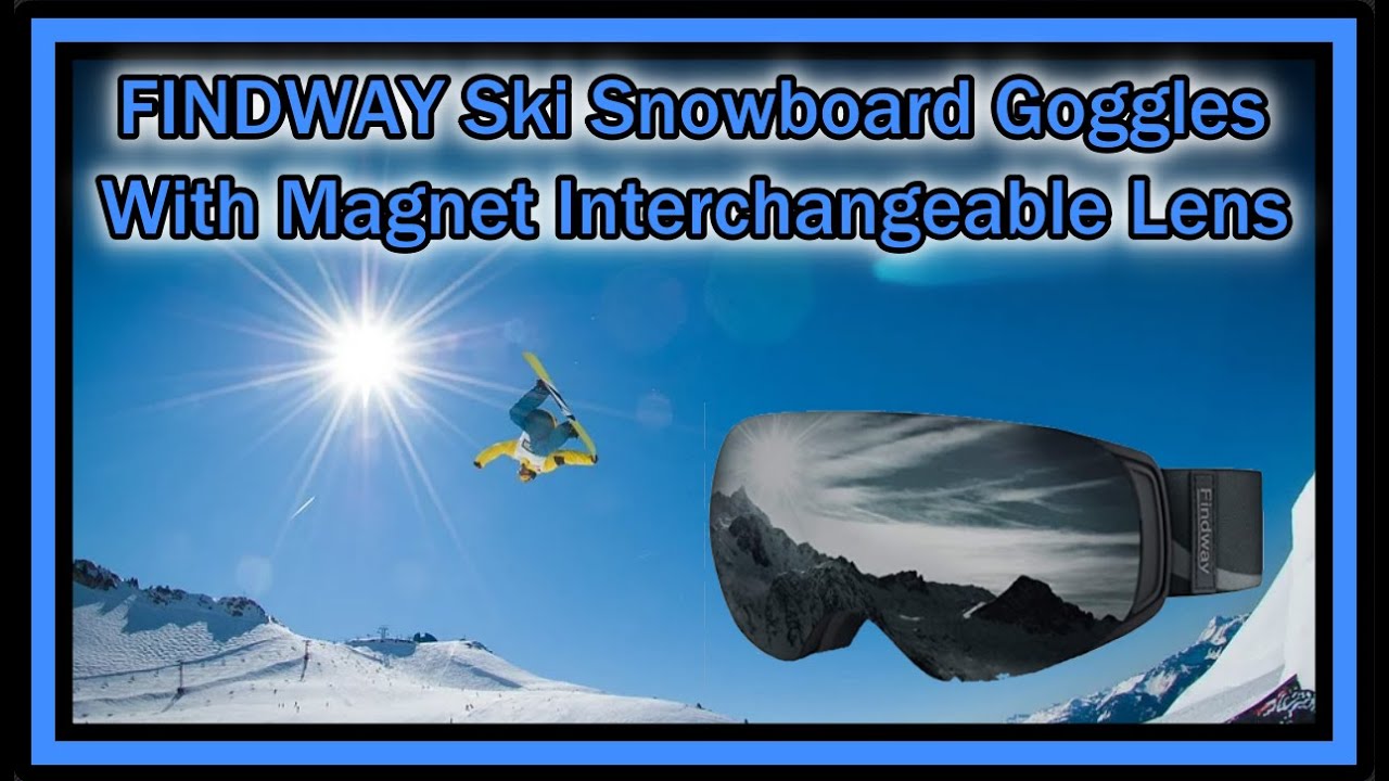 FINDWAY Ski Snowboard Goggles With Interchangeable Lens AntiFog