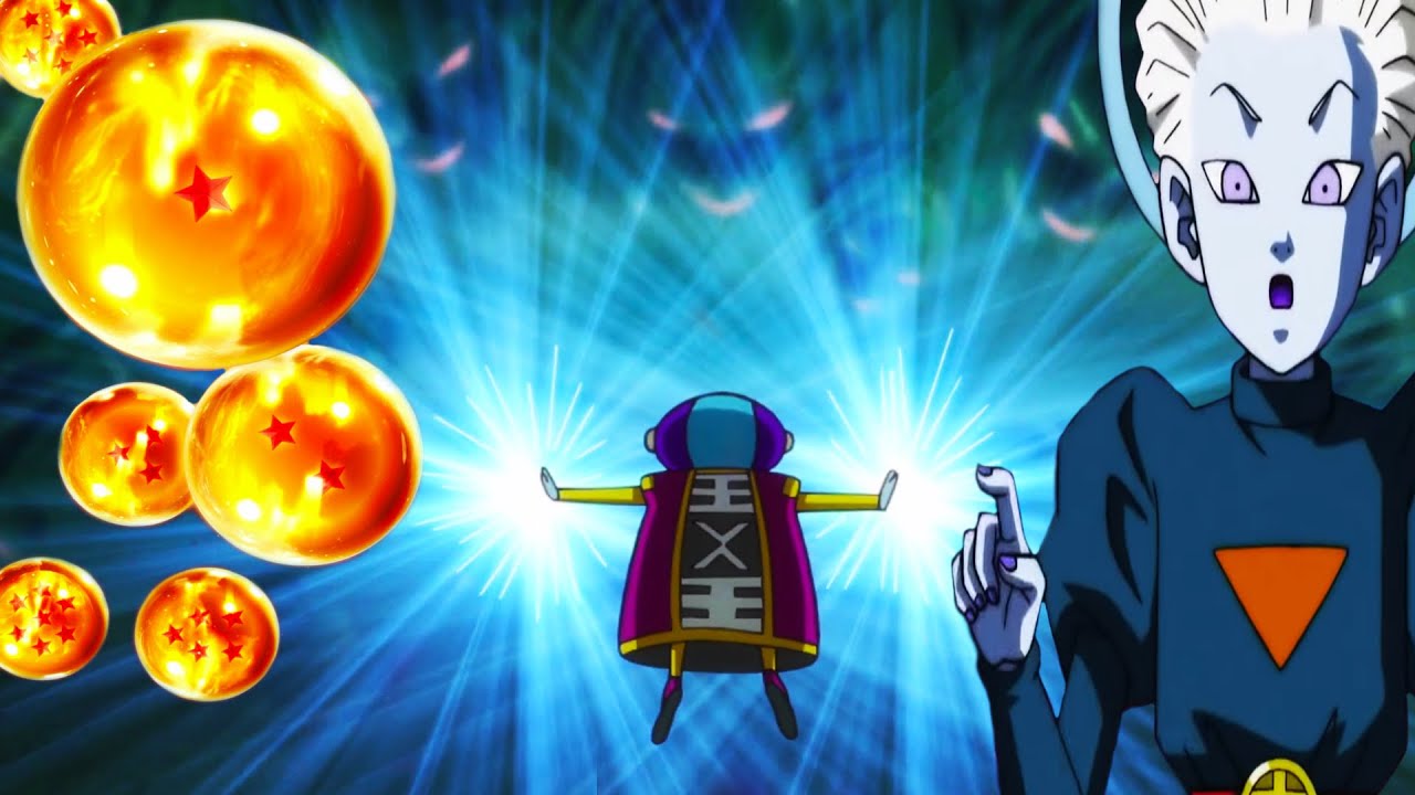 Zeno-Sama pedi a Goku que junte as Super Esferas do Dragão para reviver o  Anjo Merus ! 