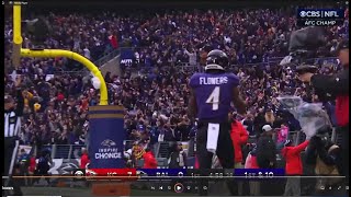 Zay Flowers touchdown | Lamar Jackson to Flowers | Chiefs vs Ravens | AFC championship game