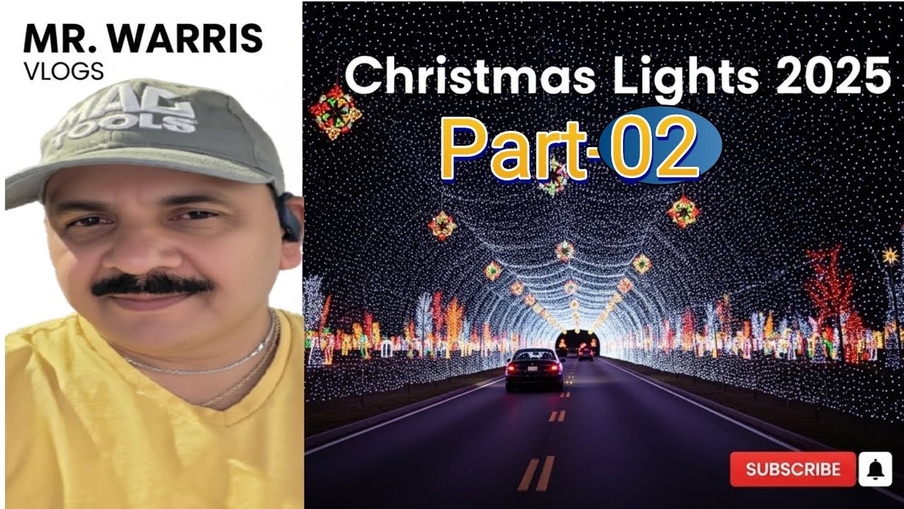 Part 2. Magical Christmas Light Show Drive-Thru in Columbus Ohio | Mr. Warris Vlogs