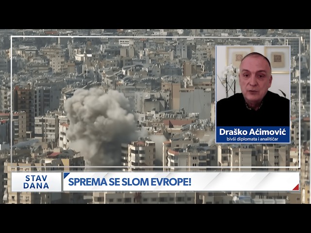 Aćimović: Rat u Iranu neće brzo završiti, slijedi ekonomski slom Evrope I STAV DANA SARAJEVO