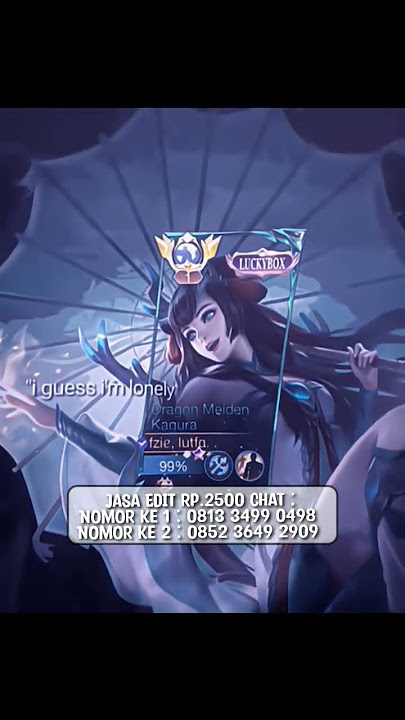 PRESET ML LONELY LONELY MLBB LOADING SCREEN AESTHETIC