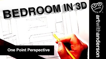 How to Draw a 3D Bedroom in One Point Perspective (Step by Step Tutorial)