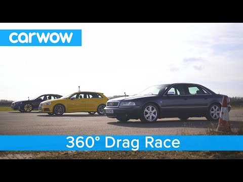Audi S8 v Audi S3 v Audi A8 - 360 DRAG RACE & ROLLING RACE - Audi S8 v Audi S3 v Audi A8 - 360 DRAG RACE & ROLLING RACE