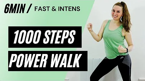 6min POWER Walking Workout || 1000 steps At Home |...
