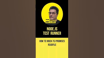 Use the Node.js native test runner to mock the asynchronous fs/promises readFile #shorts