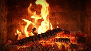Fireplace 4K 3 Hours & Crackling Fire 🔥 Relax Gently, Stress Relief with Relaxing Fireplace Sounds