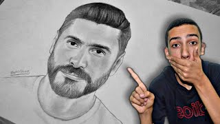 رسم تامر حسني بالرصاص بسهولة خطوة بخطوة