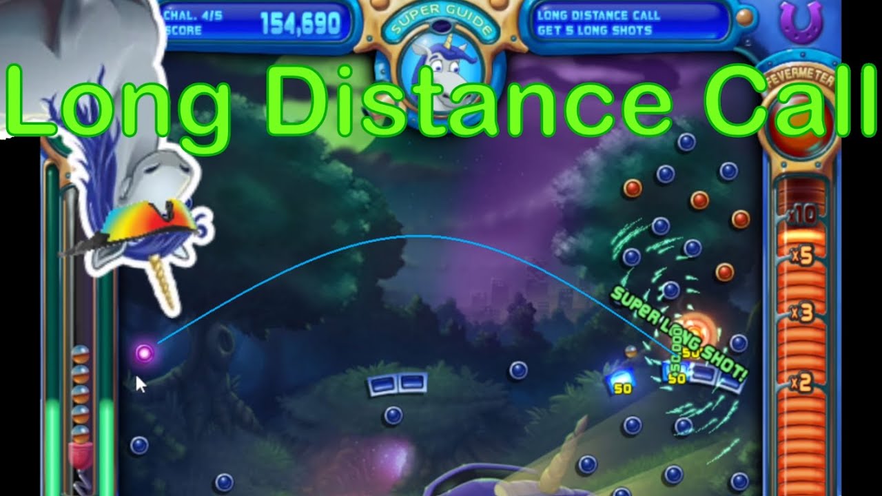 Peggle Nights getting 5 Long Shots in a single level (Challenge 52