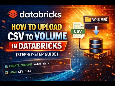 como carregar dados no databricks com python - csv,... How to Upload CSV to Volume in Databricks (Step-by-Step Guide) - YouTube
