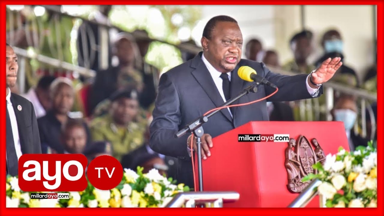 KENYATTA ALIVYOSIMAMISHA HOTUBA KUPISHA ADHANA, WAKATI WA KUAGA MWILI WA MAGUFULI DODOMA